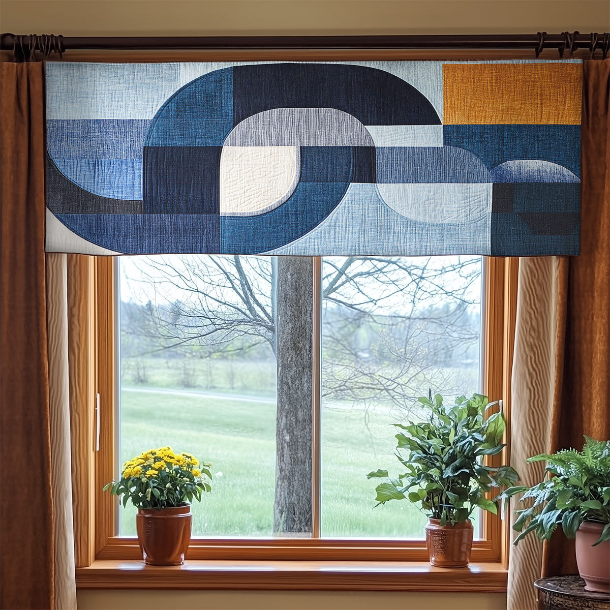 Curved Motion WN0407086CL Quilted Valance