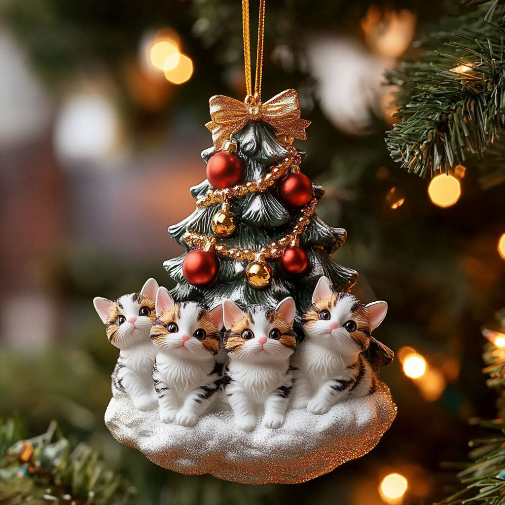 Merry Lights Cat WN0811057CL Christmas Ornament