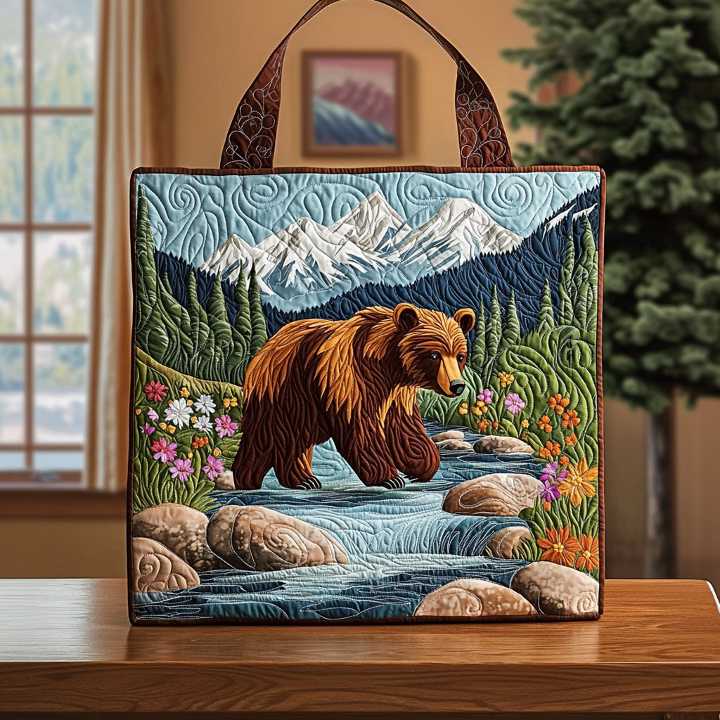 Strolling Bear QA1012027CL Quilted Tote Bag