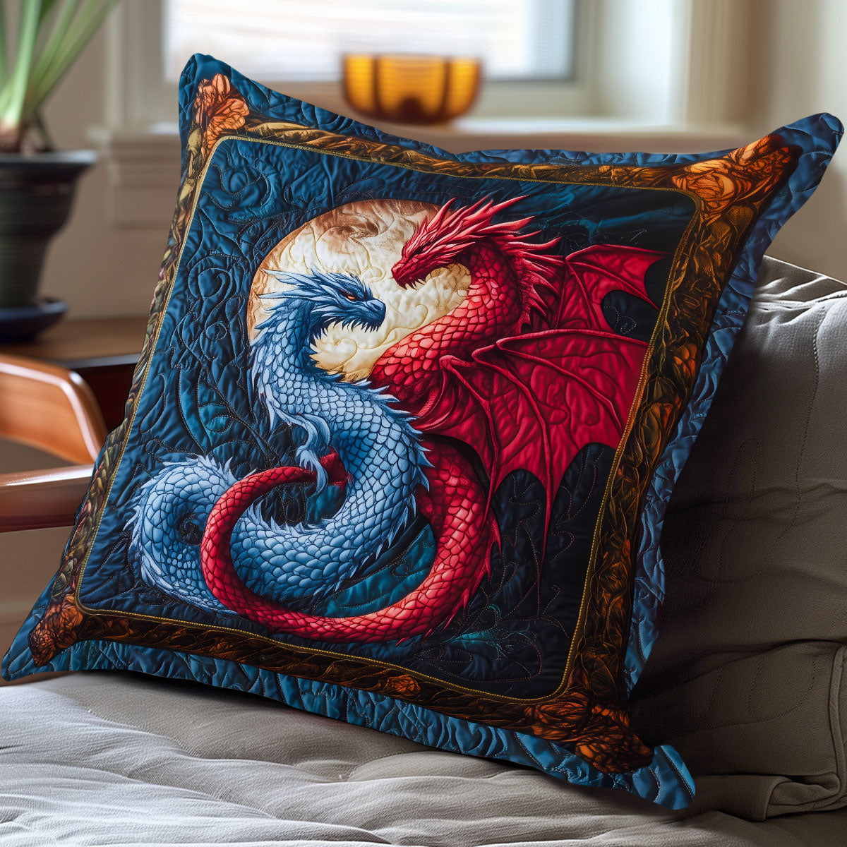 Moonlit Dragon WN2006060CL Quilt Pillow Case
