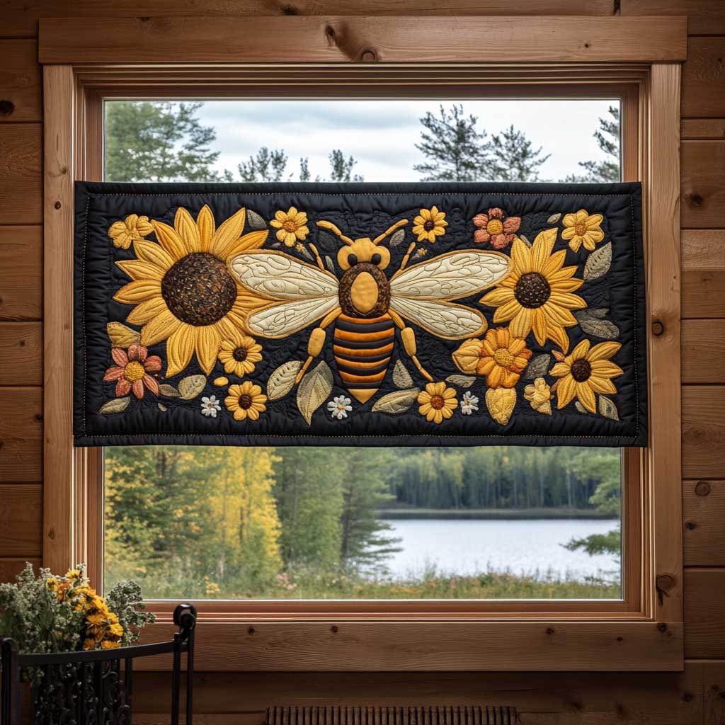 Meadow Bee WN1803057CL Quilted Valance
