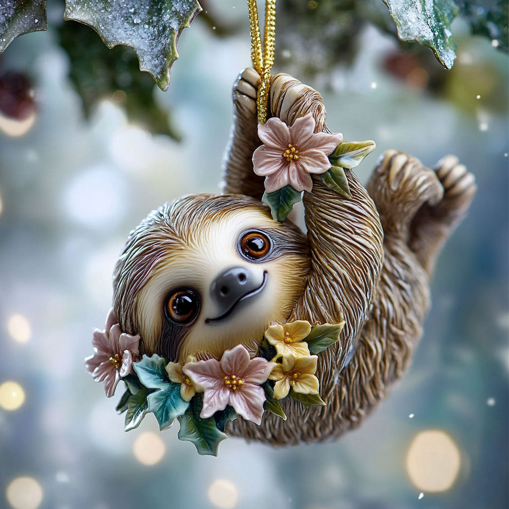 Sloth Christmas Charm WN1112079CL Christmas Ornament