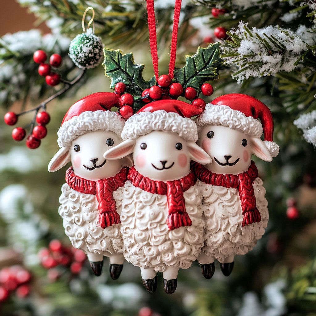 Faithful Joy Sheep WN3010022CL Christmas Ornament
