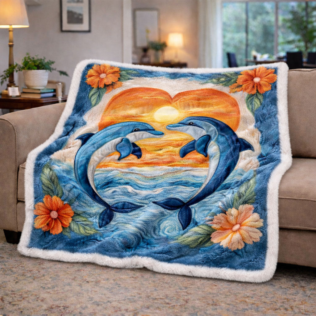 Endless Love Dolphins KL2901003CL Faux Fur Throw Blanket