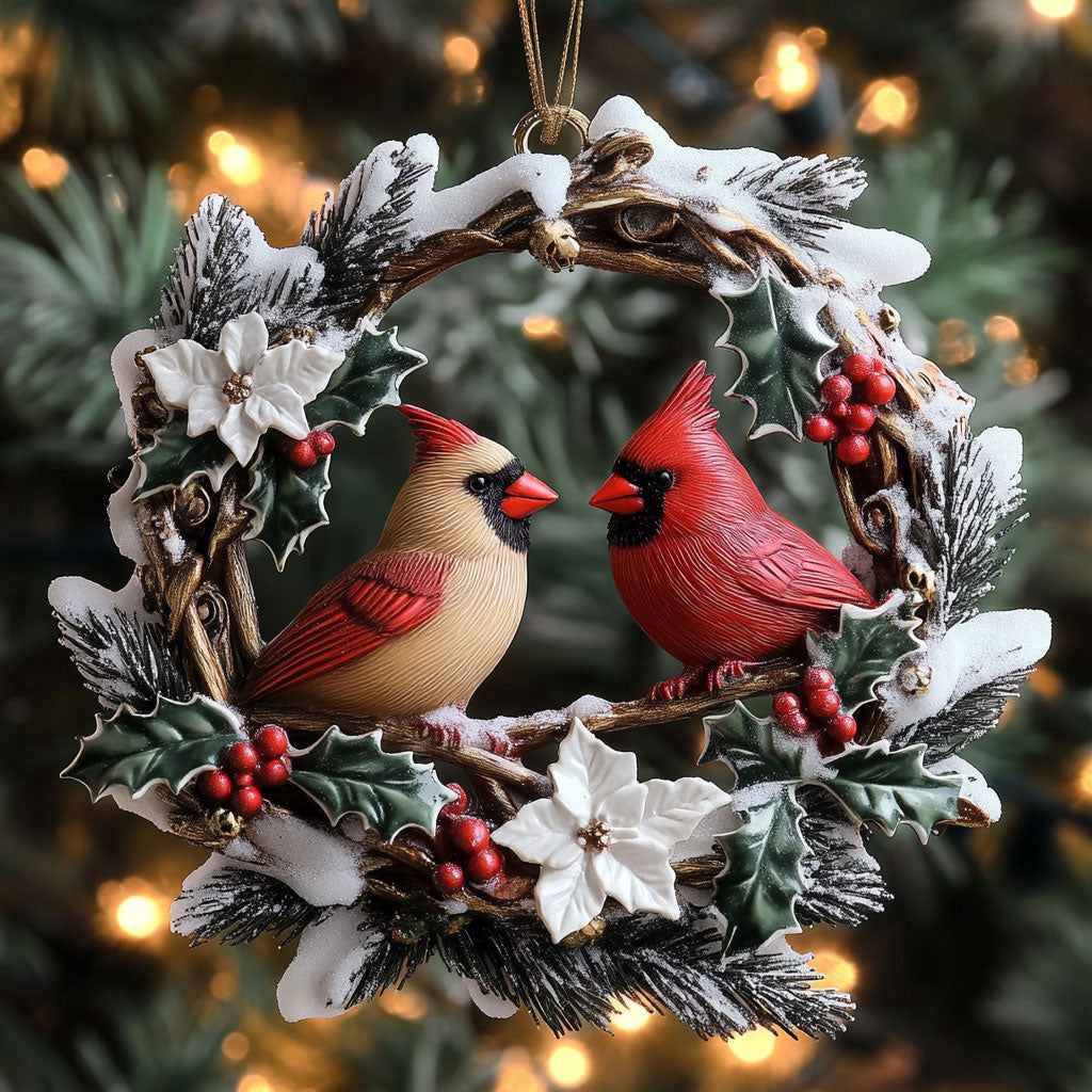 Winter Love Cardinal WN2110109CL Christmas Ornament