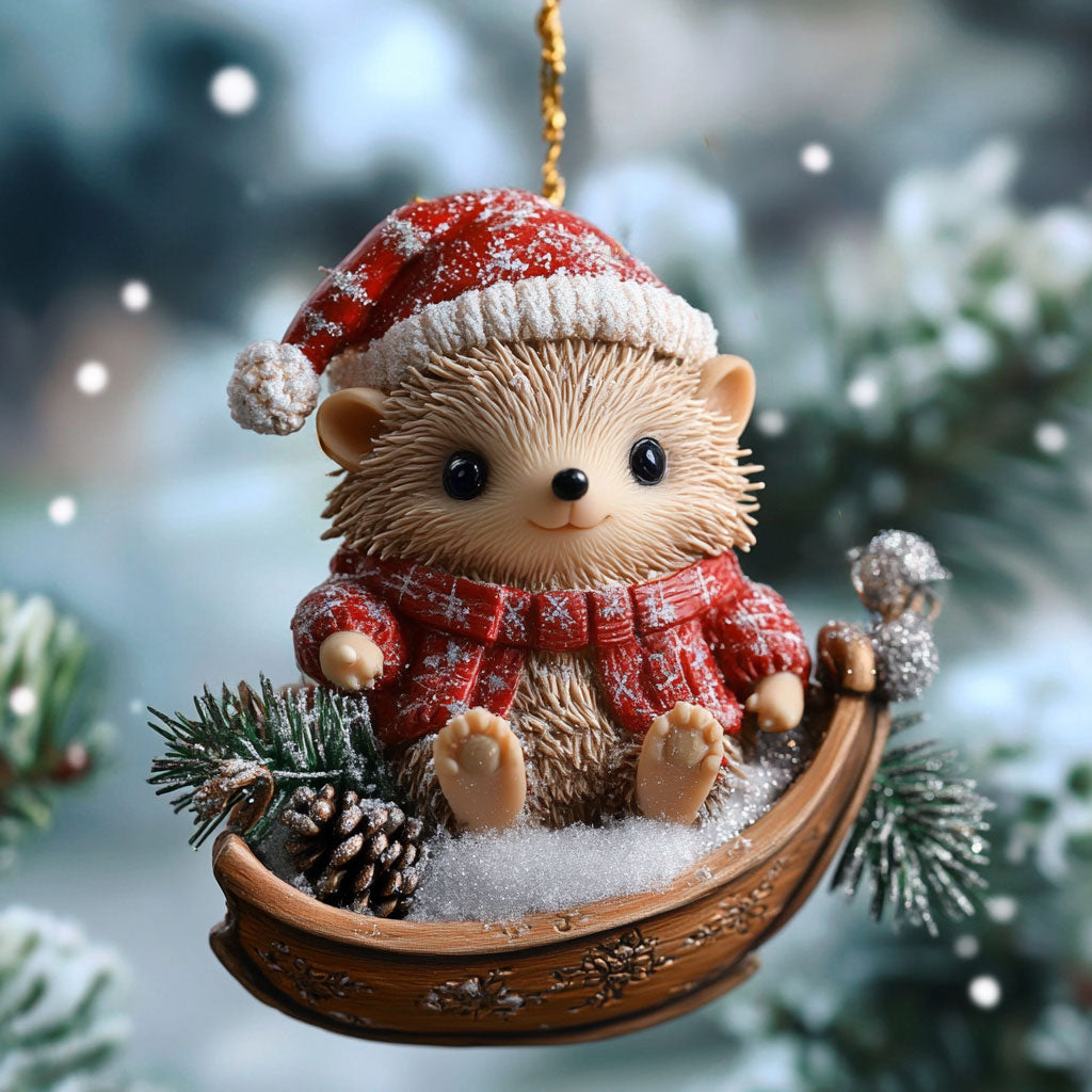 Hedgehog Winter Cozy WN1112029CL Christmas Ornament