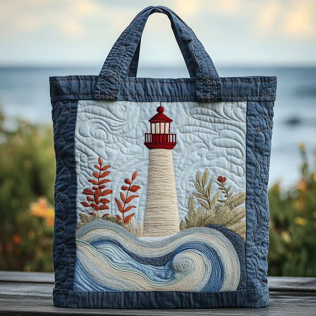 Lighthouse Ocean CW1301019CL Quilted Tote Bag