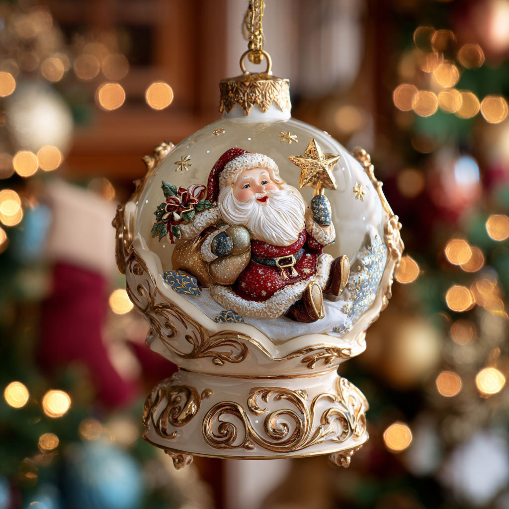 Santa Glow Globe CW0112053CL Christmas Ornament