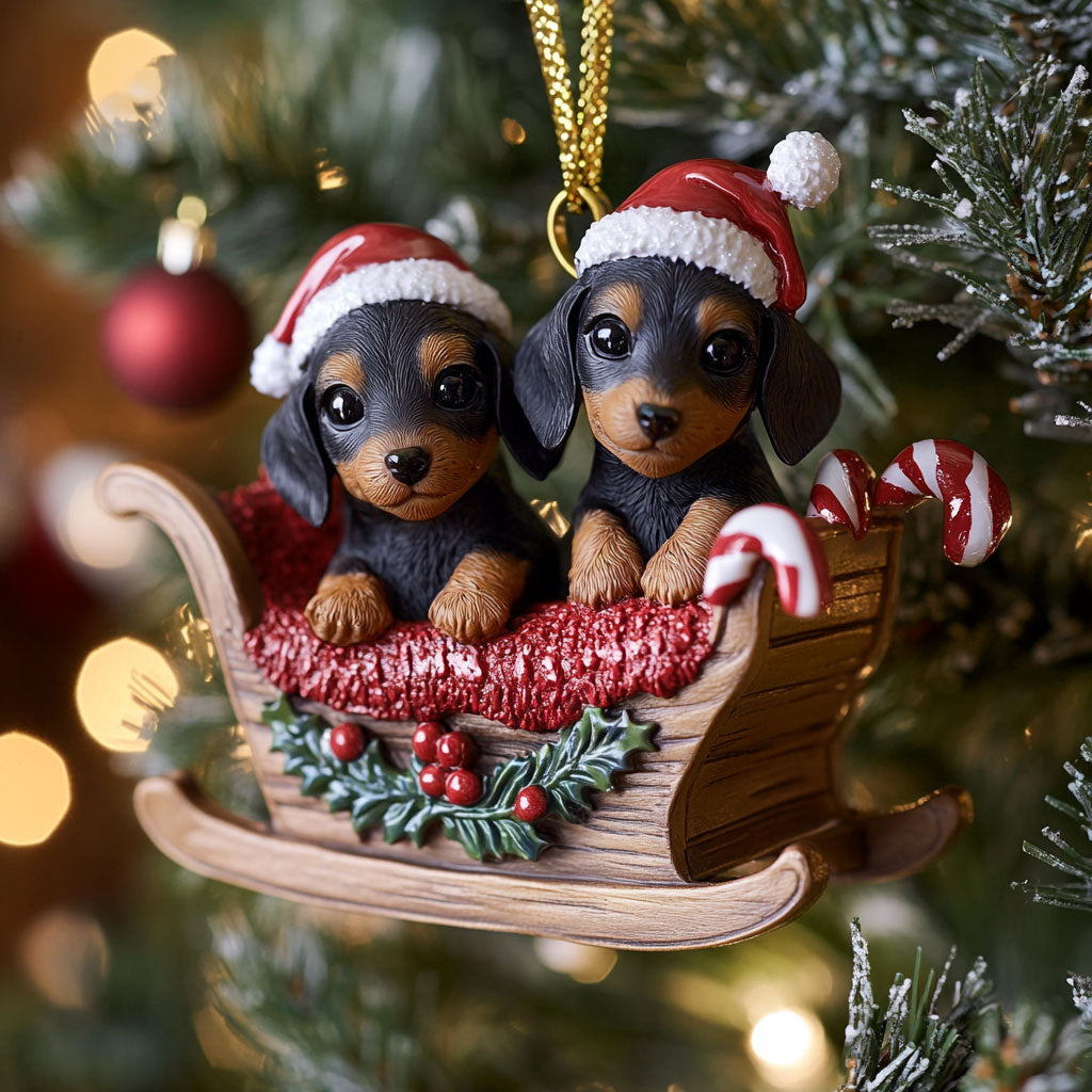 Dachshund Holiday CW1211013CL Christmas Ornament