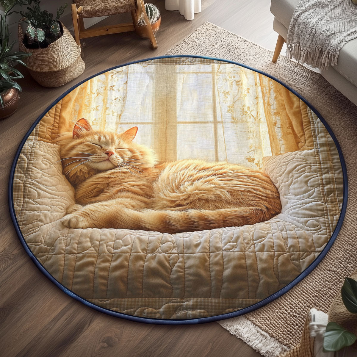 Catnap Glow WJ1301131CL Quilted Round Mat
