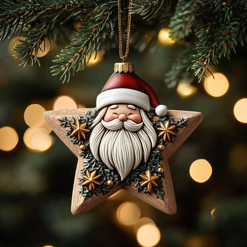 Rustic Santa WN1512051CL Christmas Ornament
