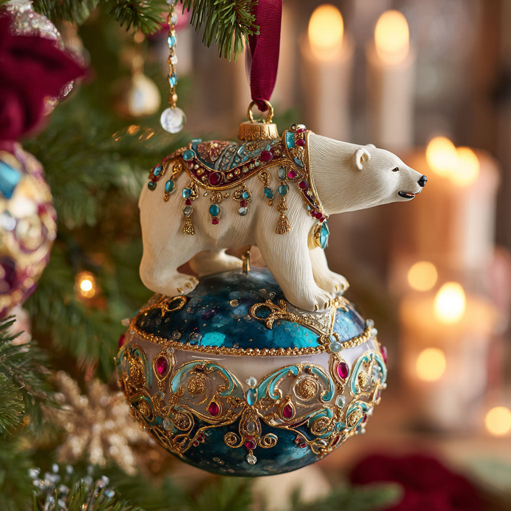 Polar Bear Glow CW0112040CL Christmas Ornament