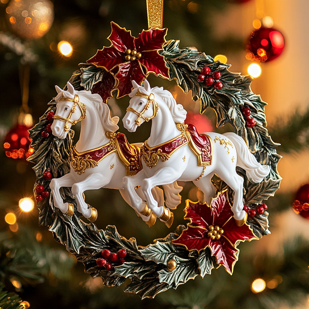 Christmas Horse Wreath CW1610004CL Christmas Ornament