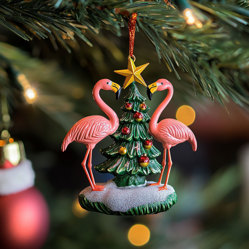 Christmas Flamingo WJ1612015CL Christmas Ornament