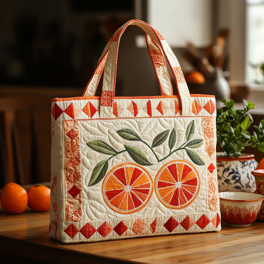 Clementine Glow WJ2310396CL Quilted Tote Bag