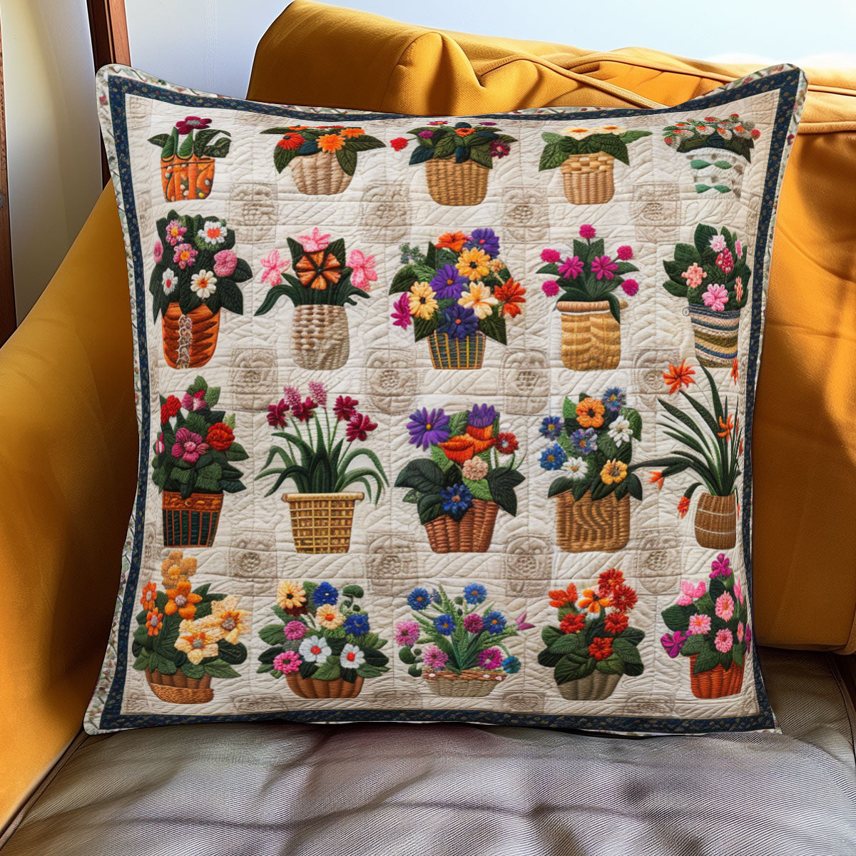 Cottage Flower WJ0901094CL Quilt Pillow Case