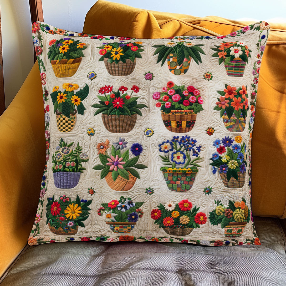 Cottage Vintage Flower WJ0901095CL Quilt Pillow Case