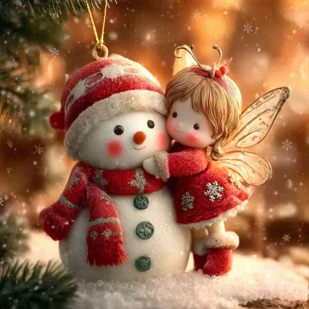 Snowman Warm Embrace WN0912079CL Christmas Ornament