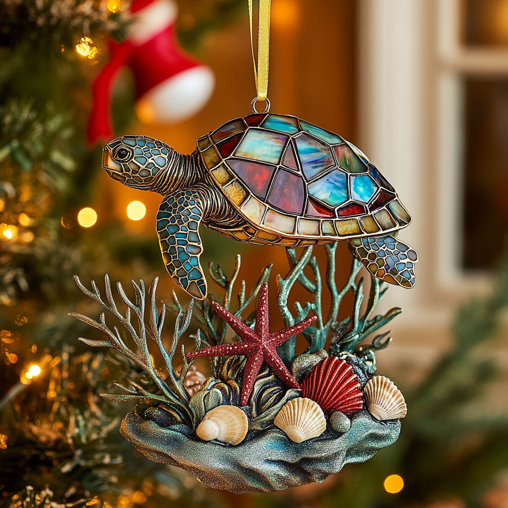 Sea Treasure Turtle CW2010051CL Christmas Ornament