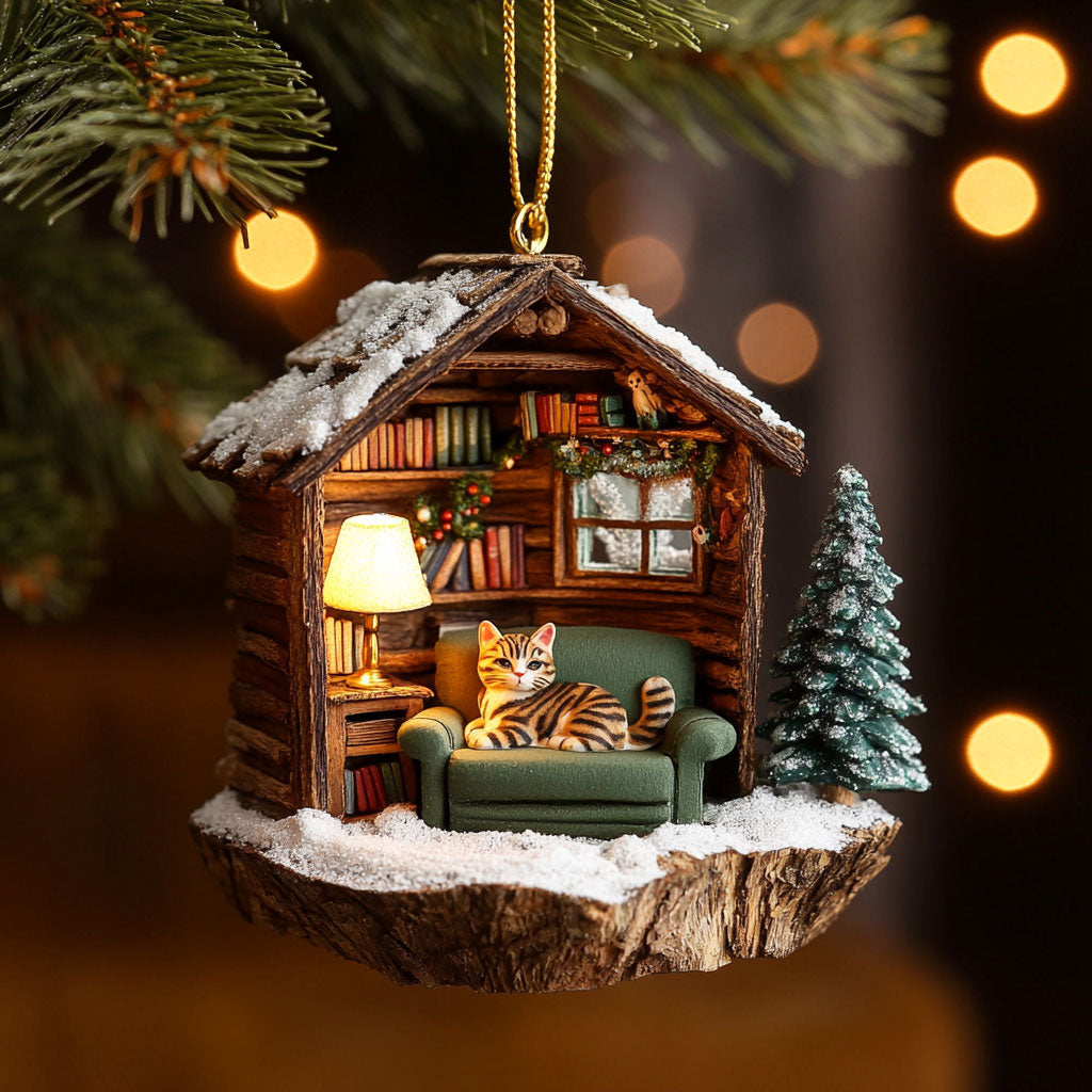 Cat Merry Snowlight WN2611015CL Christmas Ornament