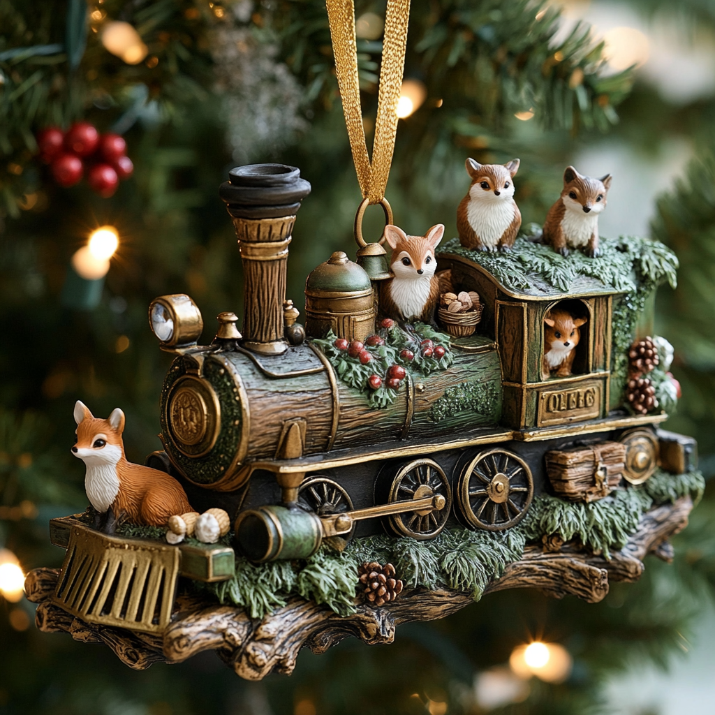 Woodland Engine CP2811173CL Christmas Ornament