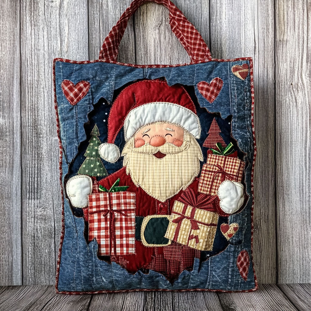 Heartfelt Santa WN0801042CL Quilted Tote Bag