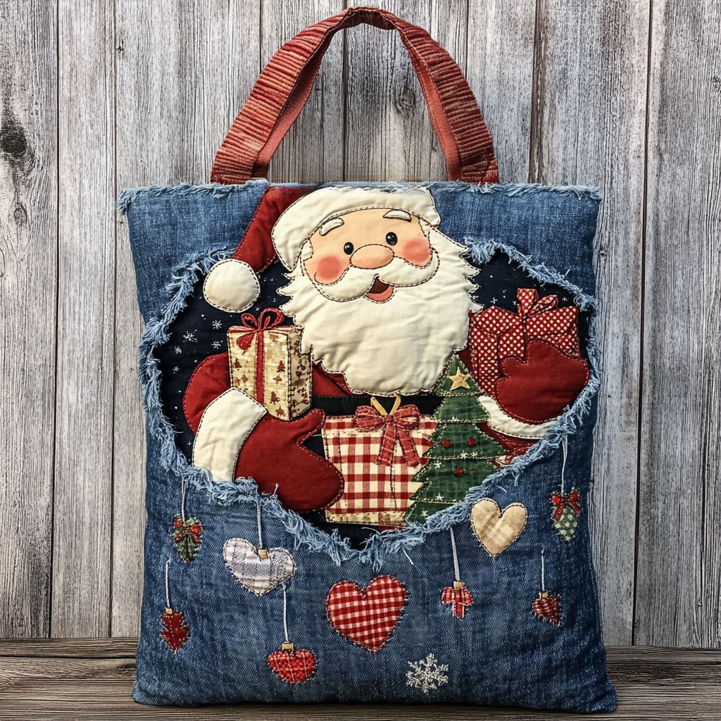 Cozy Santa WN0801018CL Quilted Tote Bag