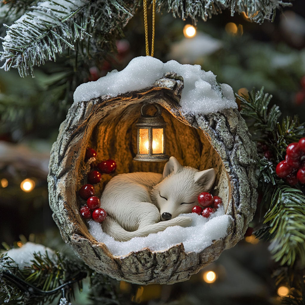 Snowy Wolf CP0312251CL Christmas Ornament