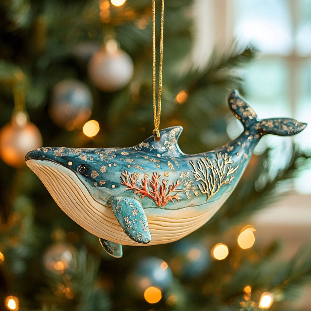 Sparkle Whale CP2611150CL Christmas Ornament