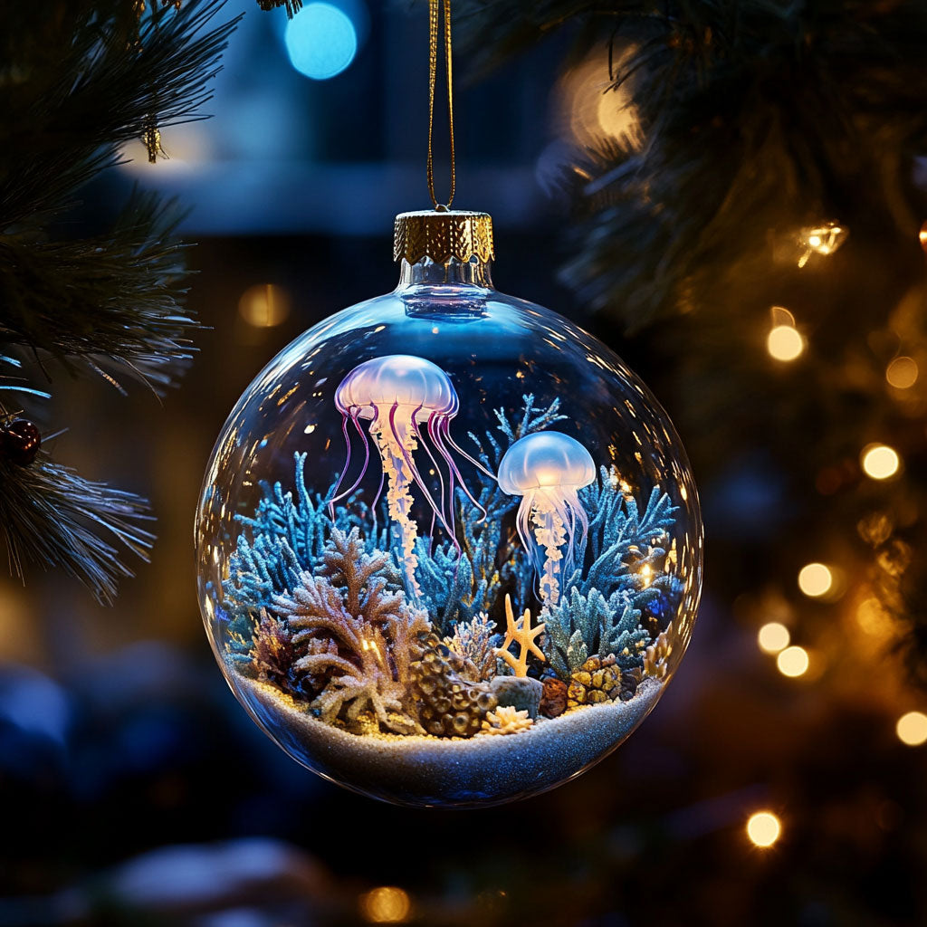 Jellyfish Ocean Glow WN2911053CL Christmas Ornament