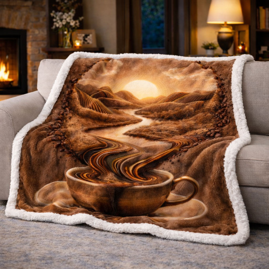 Coffee Sunrise KL2901009CL Faux Fur Throw Blanket