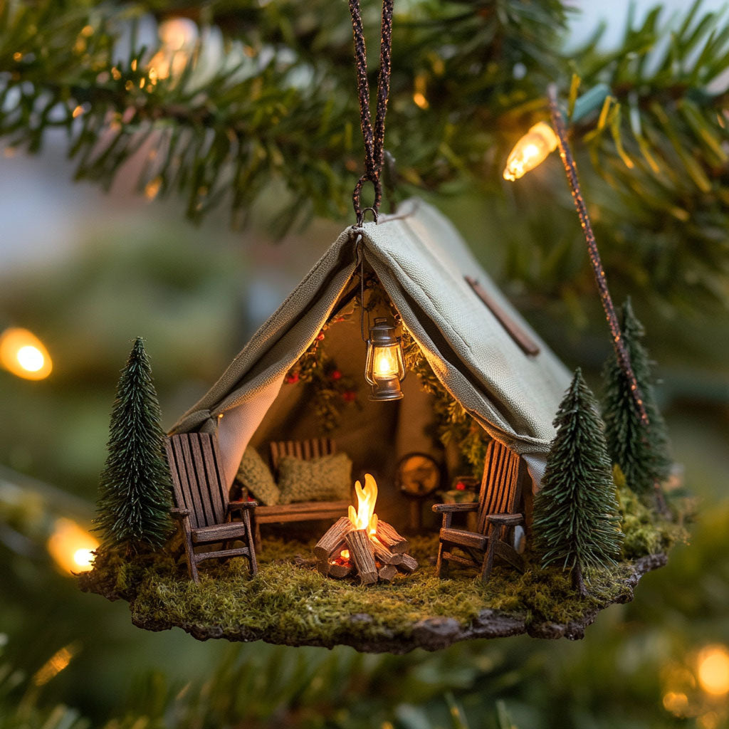Glamping Tent Serenity WN2911044CL Christmas Ornament