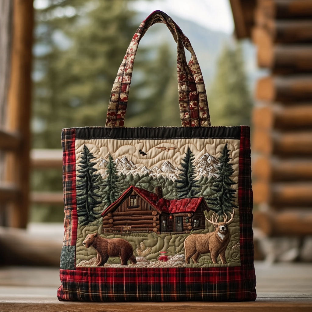 Forest Hunting Escape WN1710012CL Quilted Tote Bag