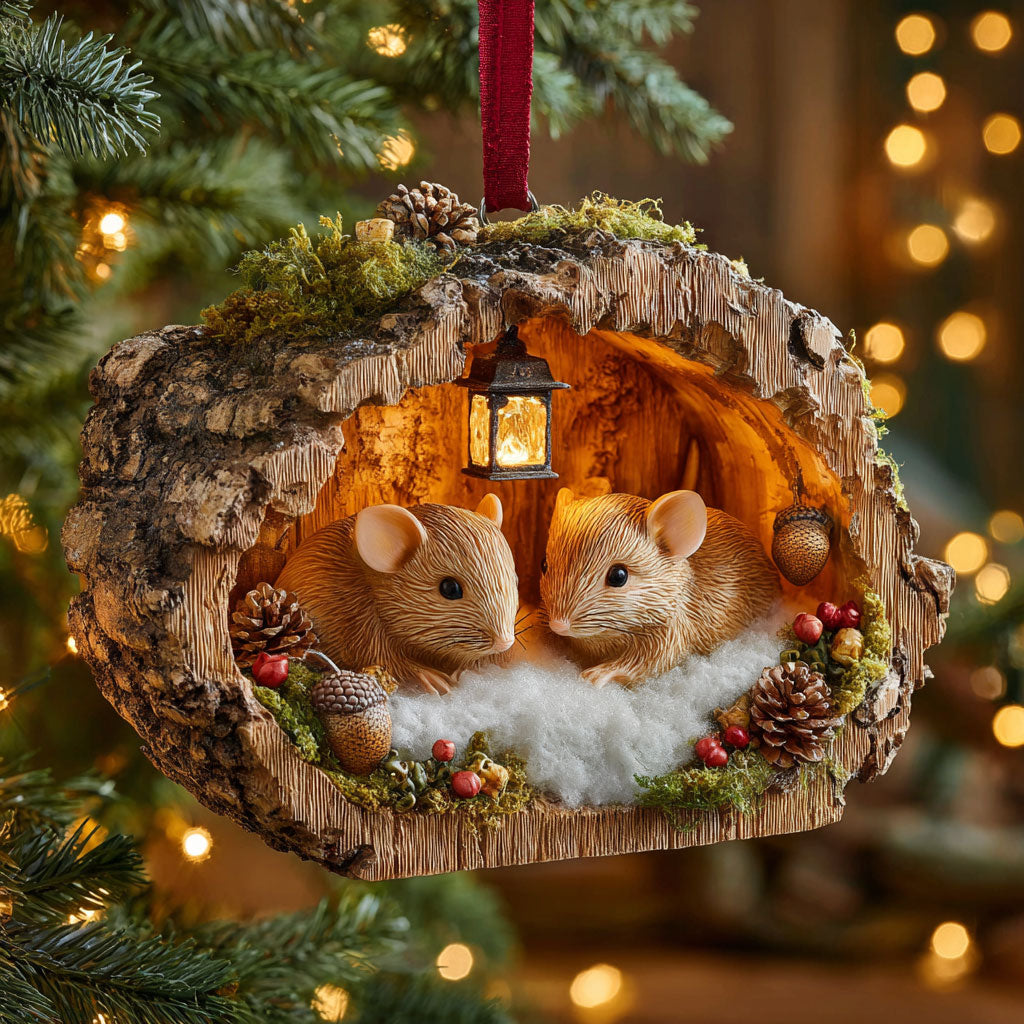 Winter Mouse Nest CW2911041CL Christmas Ornament