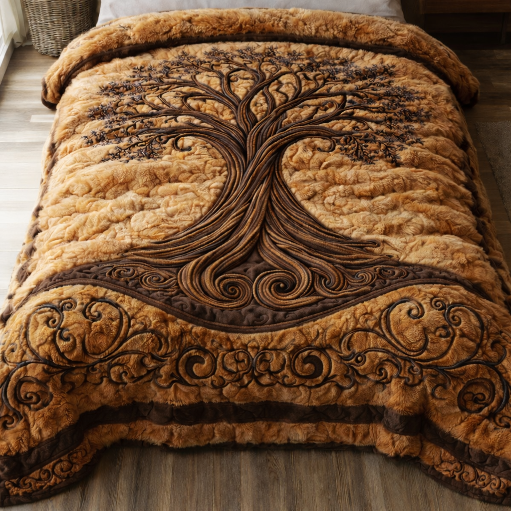 Ancient Tree QA2801001CL Faux Fur Throw Blanket