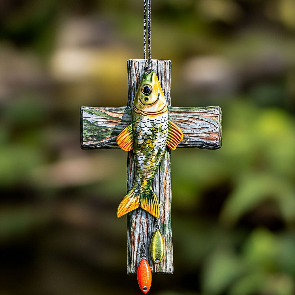 Bass Fish Creek Side WN0412001CL Christmas Ornament
