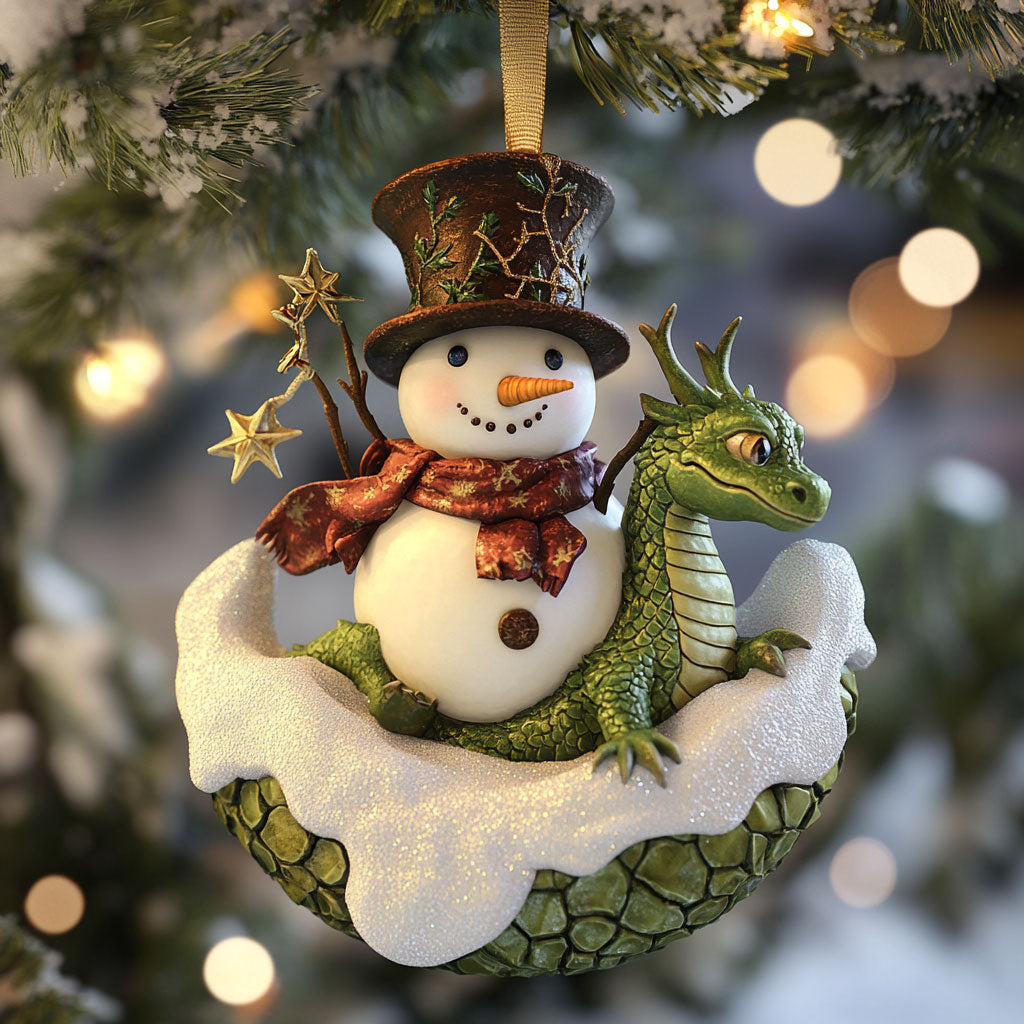 Snowman Snow Dragon WN0312018CL Christmas Ornament