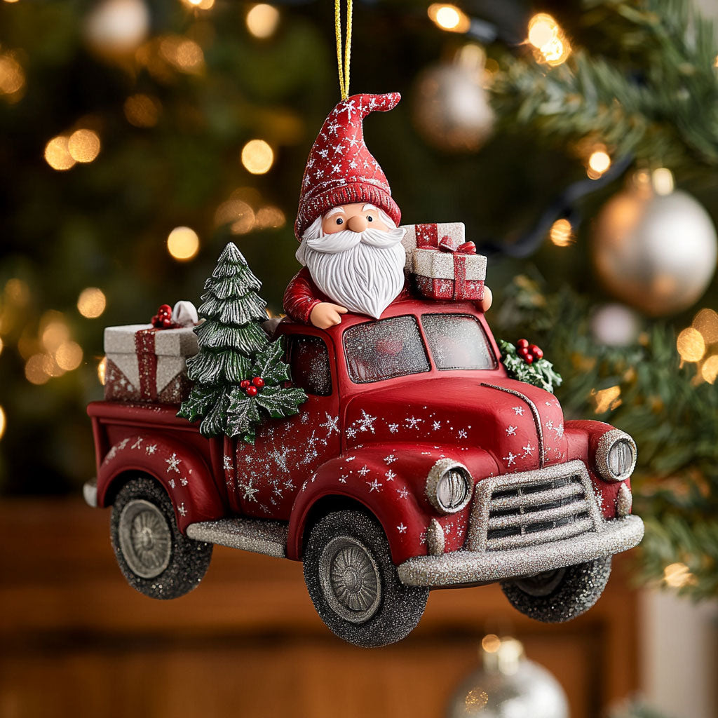 Cheerful Gnome Ride CW2710013CL Christmas Ornament