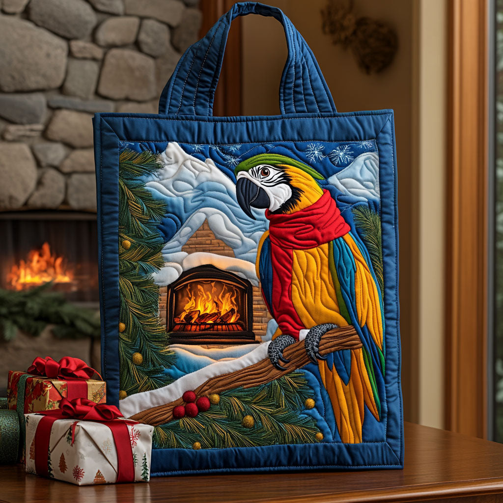 Fireside Macaw LT0111019CL Quilted Tote Bag