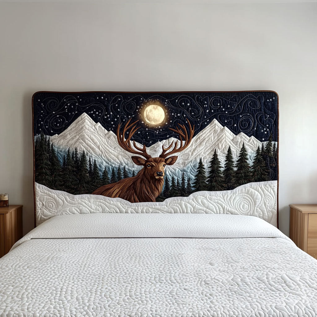 Full Moon Deer QA0601001CL Quilted Headboard Slipcover