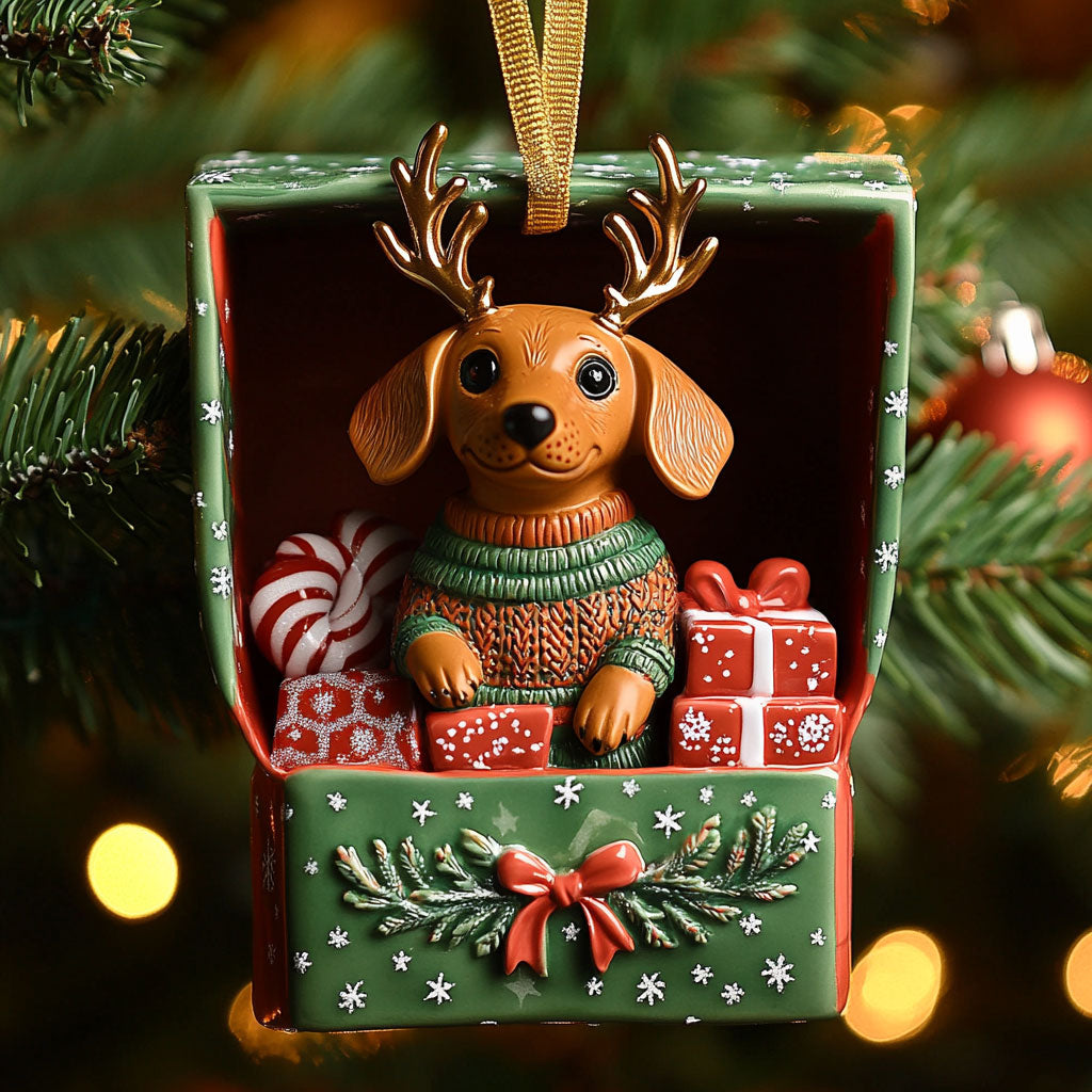 Jolly Dachshund Magic WN1510059CL Christmas Ornament