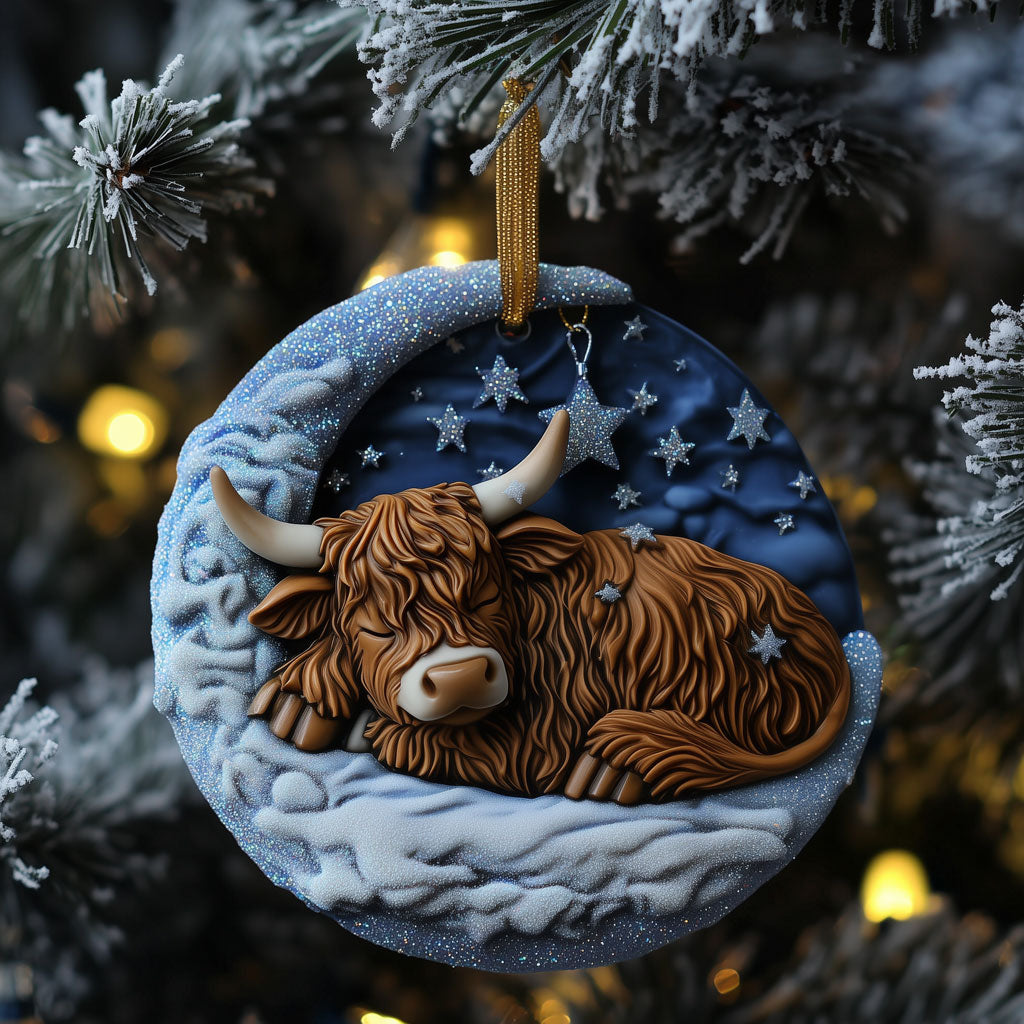 Cow's Silent Night LT2310027CL Christmas Ornament