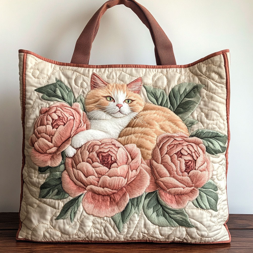 Blush Whiskers CP1201077CL Quilted Tote Bag