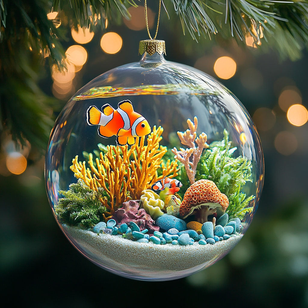 Clownfish Festive Reef WN2911009CL Christmas Ornament
