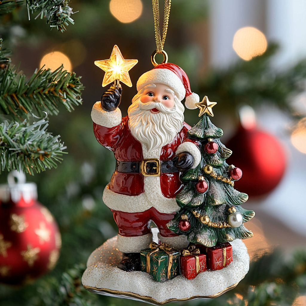 Santa Light CP2811005CL Christmas Ornament
