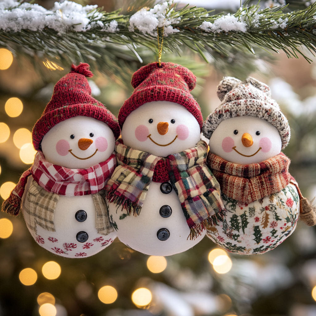 Snowman Cozy Trio WN0812074CL Christmas Ornament