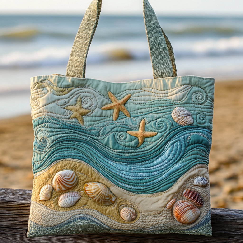 Seashell XR0501008CL Quilted Tote Bag