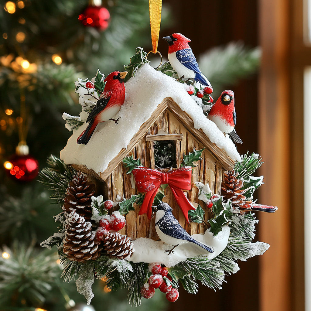 Winter Bird Nest CW0412115CL Christmas Ornament