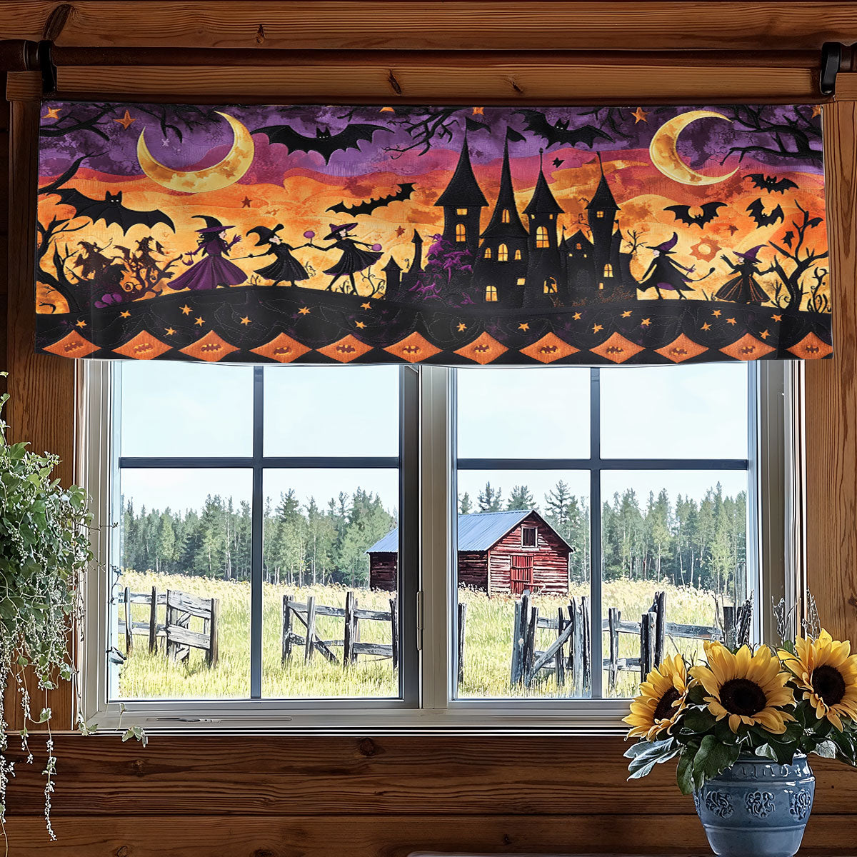 Witchfall Night WN0108069CL Quilted Valance