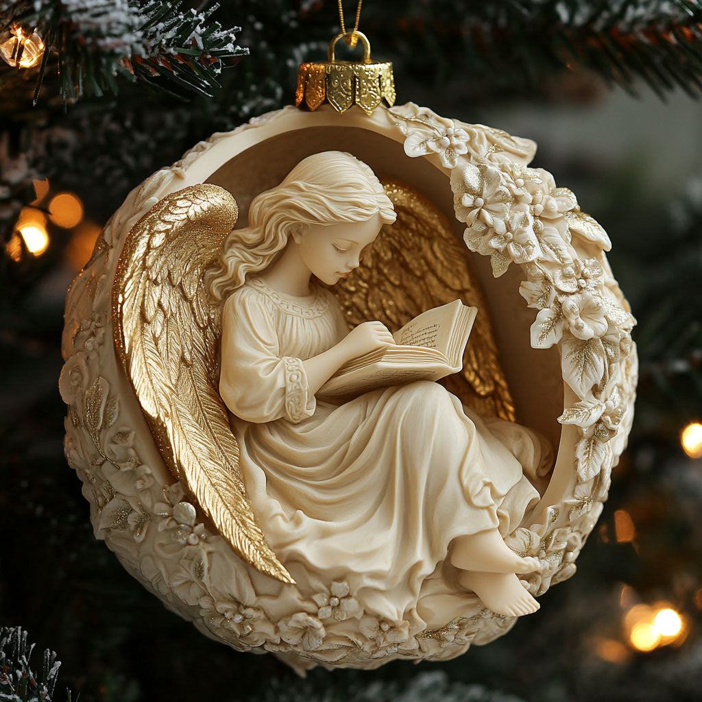 Golden Angel Blessing WN1610075CL Christmas Ornament